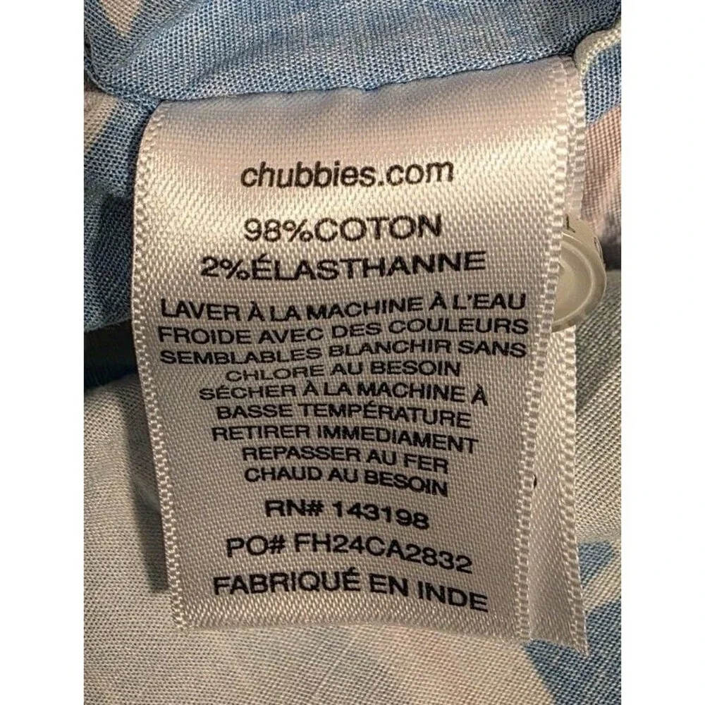 Chubbies Friday Shirt Mens Small Short Sleeve Polo Palms Aloha Beach Boat Island